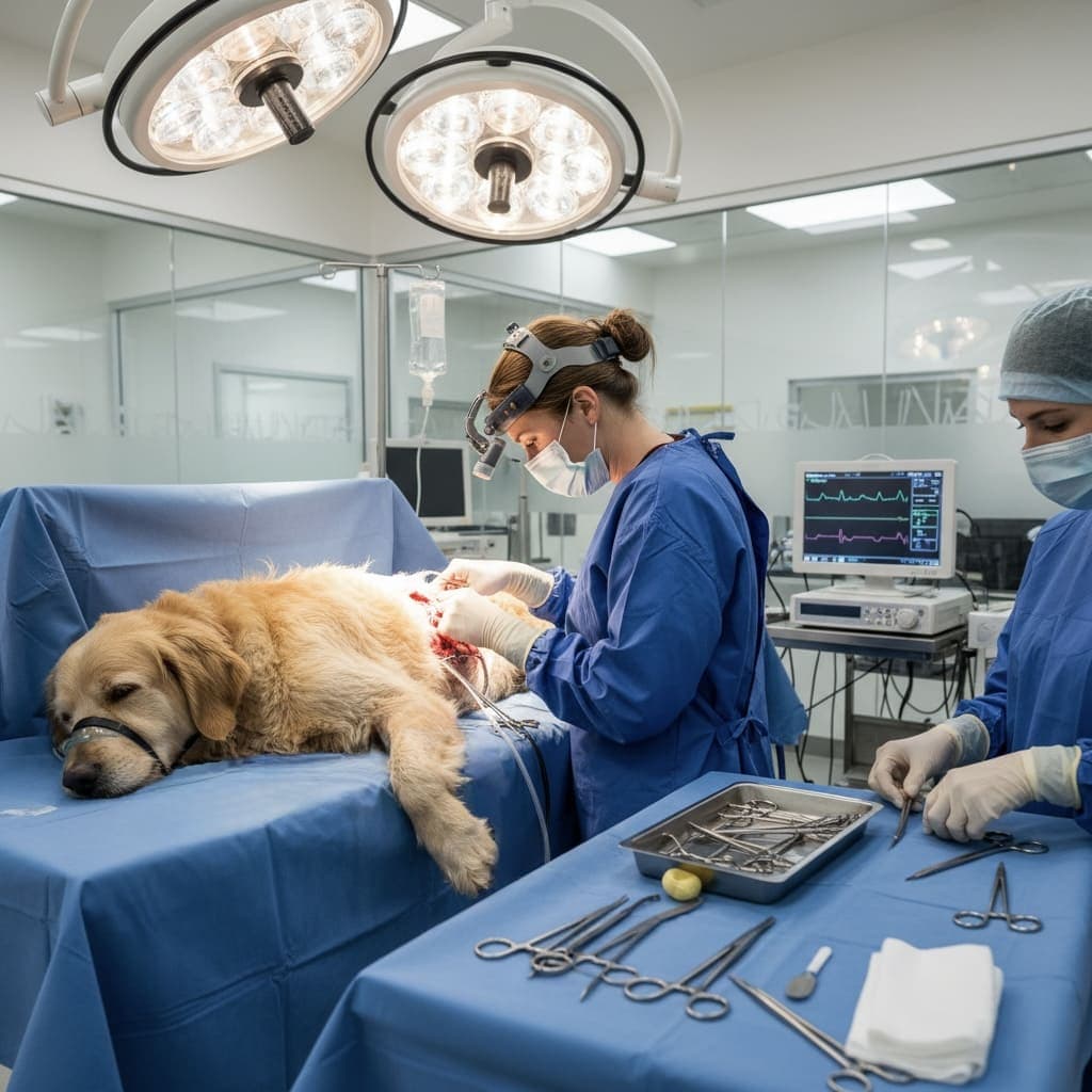 Calf resting in straw