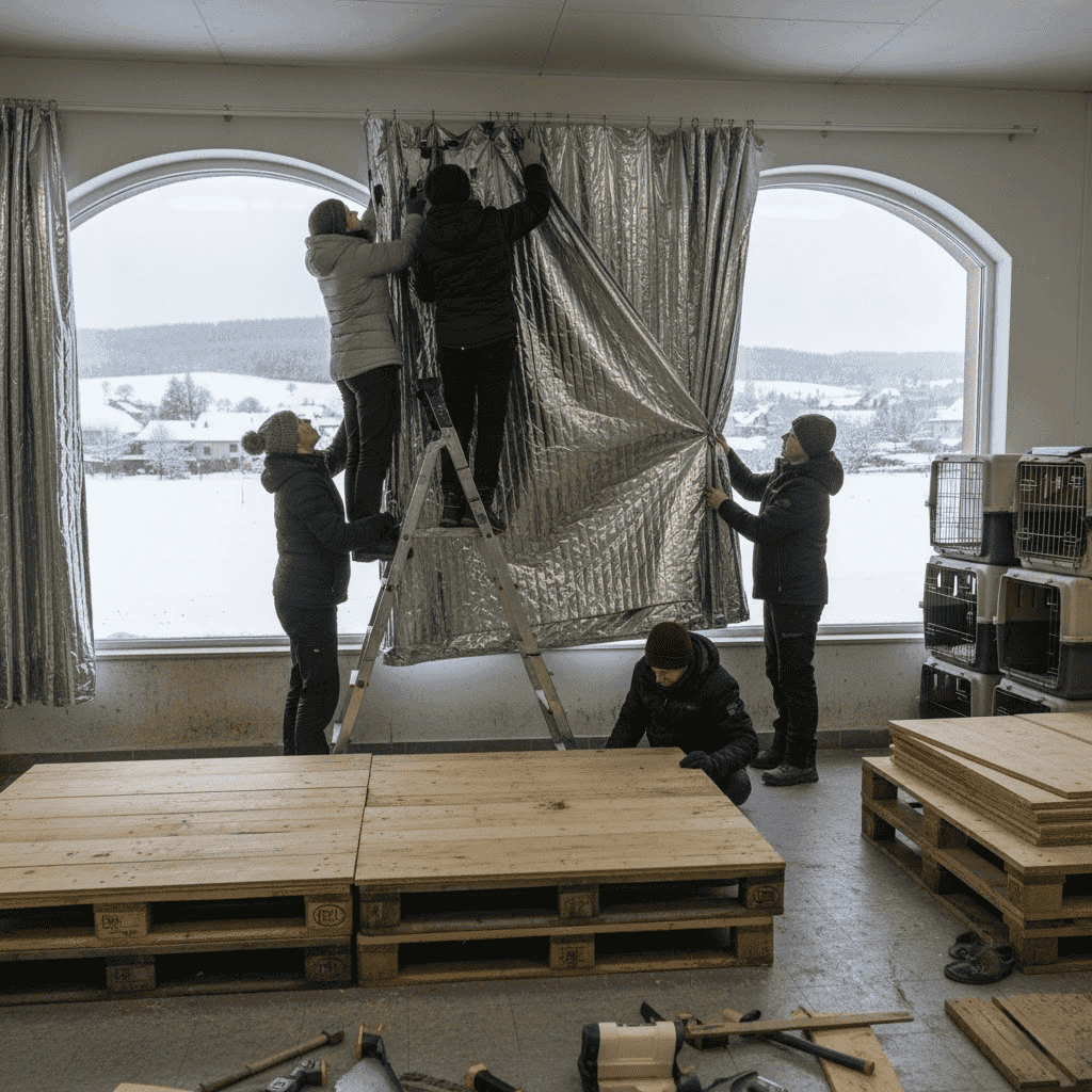 Calf housing improvements on the farm