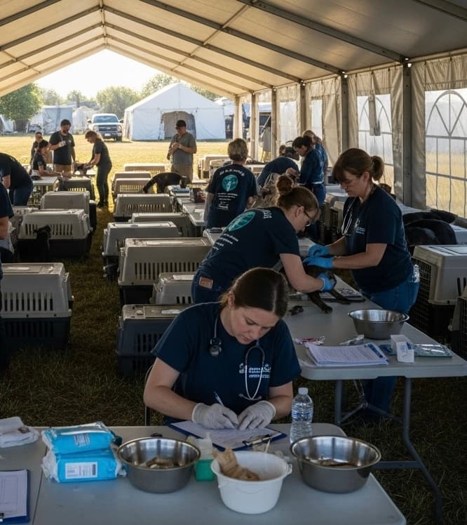 Calf resting in straw