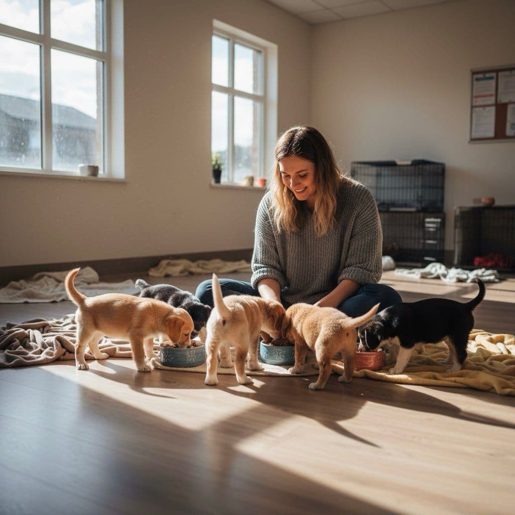 Sow with piglets resting in straw